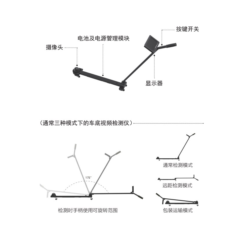 智能手持式車(chē)底視頻檢查系統(tǒng)